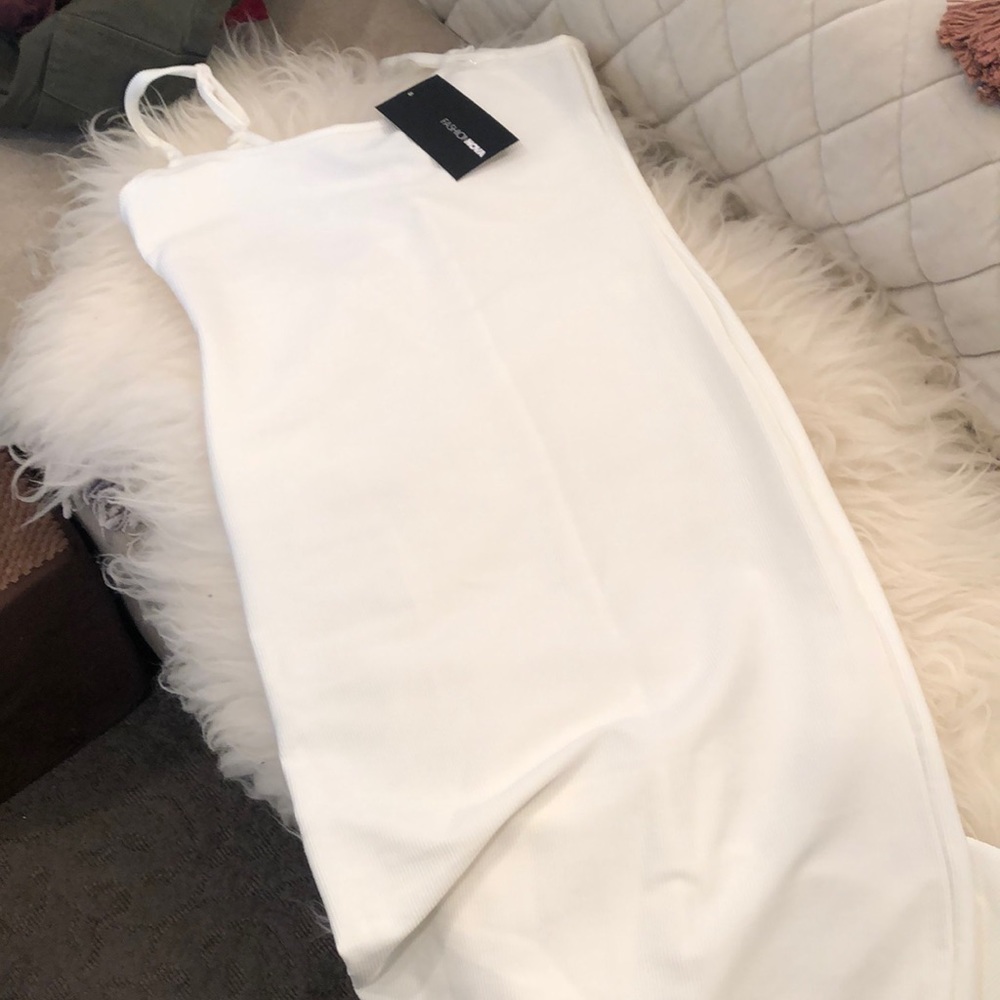 New with tags fashion nova midi white dress